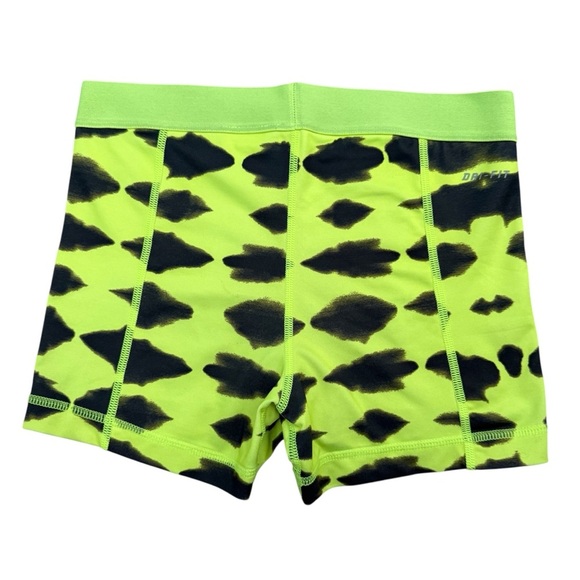 Nike Pro Lime Green and Black Patterned Athletic Shorts Size Small - Picture 3 of 3